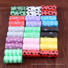 Transer Pet Supply 1 Rolls 15pcs Impresión Bolsas de caca para perros Cat Bolsas de basura al aire libre